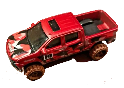 '19 Chevy Silverado Trail Boss LT | (3rd Color) 2021 Hot Wheels (Red Edition | Target Exclusive)